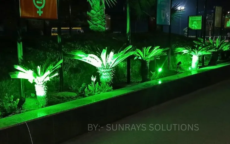 Garden Uplighting by Sunrays Solutions