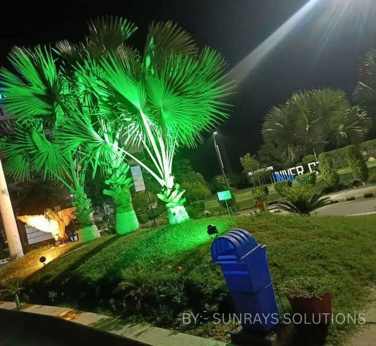Garden Uplighting by Sunrays Solutions